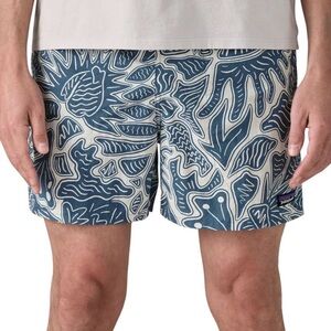 Patagonia Men's Baggies Shorts 5" 57022 Bees And Flowers/still Blue Small